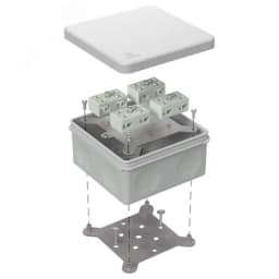 Коробка огнестойкая разветвительная для о/п двухкомпонентная 60-0300-FR6.0-4-8-Р Е15-Е60 RAL7035 100х100х50 (14 шт/кор)