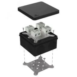 Коробка огнестойкая для о/п двухкомпонентная 60-0300-FR10.0-8 Е15-Е120 RAL9005 100х100х50 (14 шт/кор)