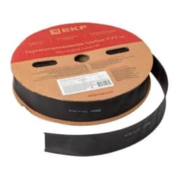 Трубка термоусадочная ТУТ нг 30/15 черн. (уп.50м) EKF tut-30-b