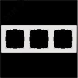 Рамка G-Classic 3-постовая, цвет белый глянцевый Jasmart