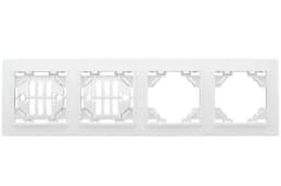 Минск Рамка 4-местная горизонтальная белая EKF Basic