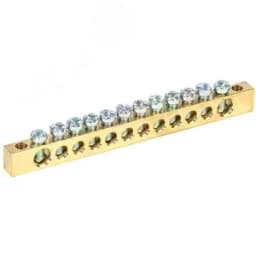 Шина PEN земля-ноль 6х9мм 12/2 (12групп/крепеж по краям)