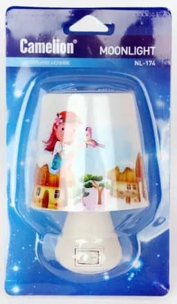 Светильник светодиодный NL-174 «Лампа» 220В ночник с выкл. бел. Camelion 12530