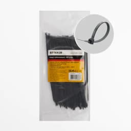 Хомут нейлоновый STEKKER NYCT25150 25x150 мм d пучка max 35 мм нагрузка 8 кг черный упаковка 100 шт 32774