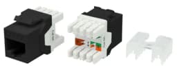 Вставка Keystone Jack RJ-45(8P8C), 6а Hyperline KJ8-8P8C-C6A-180-BK (Черный)