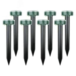 Набор ультразвуковых отпугивателей кротов (R-20м x8) на солнечной батарее, 8 шт