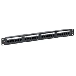 Патч-панель TERACOM PRO 19'' Cat.5E 1U неэкранированная UTP 24 порта RJ-45 Dual IDC EKF