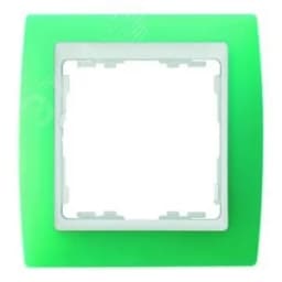 Рамка на 4 поста, S82, зеленый полупрозрачный - белый