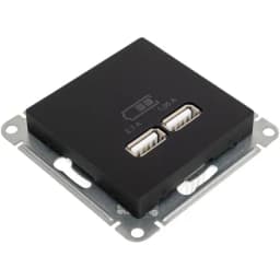 Розетка USB AtlasDesign тип A+A 5В 1х2.1А 2х1.05А механизм карбон SE ATN001033