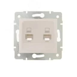 KARINA Розетка компьютерная двойная жемчужно-белый перламутр (10шт/120шт) 707-3088-141 Lezard