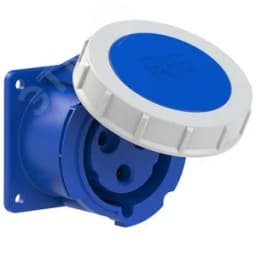 Розетка встраиваемая 32А/230V/1P+N+E/IP67, фланец 75x75