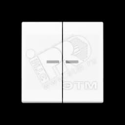 Клавиша 2-я для выключателей и кнопок с окошком для подсветки. Серия A500 Материал- дуропласт Цвет- белый