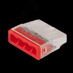 Клеммы монтажные PTC-4P 2273-244 450V 32A 0,14-4.0mm2 , 4 отверстия, прозрачные, с пастой, /50 шт.