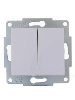 Выключатель 2-кл. 1п СП Karina 10А IP20 механизм бел. LEZARD 707-0288-101