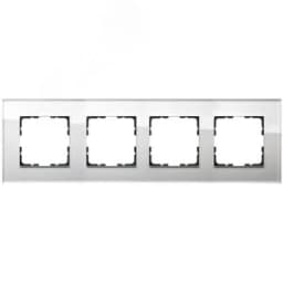 Рамка 4-постовая, стекло White Glass