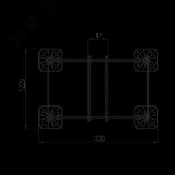 Опорная конструкция для установки оборудования TECHNORAPTOR FOOT 1500х1000 тип 1 HD КМ-профиль