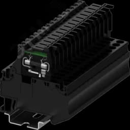 Клемма TC пружин., с предохранителем со светодиодом 24VAC/VDC, сечение 4 мм. кв., черная