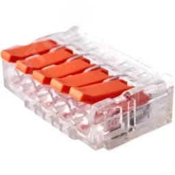 Клемма соединительная 5-контактная Elеctrodeel ED 230-615, сечение 0,5-6,0 мм2, 41А/450В (упаковка 40 штук)