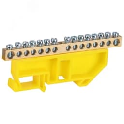 Шина NO-224-92 PE земля на DIN-изоляторе ШНИ-6х9-14-Д-желтый