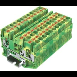 Клемма ТР 1-2, земля, сечение 6 мм. кв., желто-зеленая