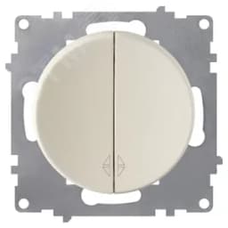 Переключатель двойной, цвет бежевый (серия Florence) 2172800 ССТ