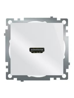Розетка HDMI 21 Type A механизм STEKKER GLS00711801 серия Катрин белый 50058