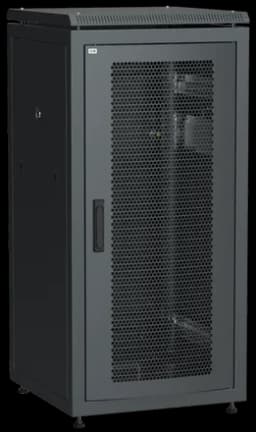 ITK Шкаф сетевой 19" LINEA N 28U 600х800 мм перфорированная передняя дверь черный (LN05-28U68-P)