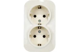 Розетка 2-м ОП 16А IP20 с заземл. сл. кость IONICH 1428