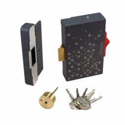 Замок электромеханический накладной (ключ+слайдер, нз,12В) Promix-SM215.10 graphite