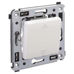 Выключатель 1-кл. 2мод. СП Avanti «Белое облако» 16А IP20 бел. DKC 4400103