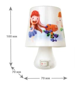 Светильник светодиодный NL-174 «Лампа» 220В ночник с выкл. бел. Camelion 12530