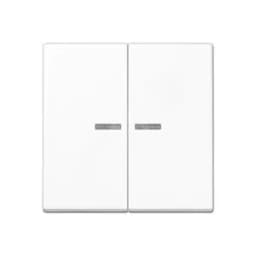 Клавиша 2-я для выключателей и кнопок с окошком для подсветки. Серия A500 Материал- термопласт Цвет- белый