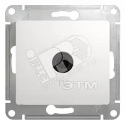 GLOSSA Розетка телевизионная TV проходная в рамку 4дБ белая