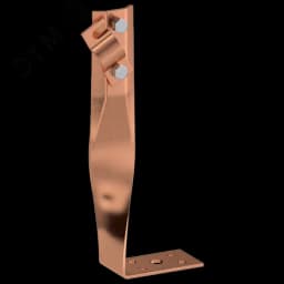 Держатель проводника круглого 6-10мм винтовой угловой скрытый h=140мм медь IEK