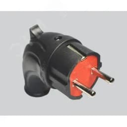 Вилка боковая с захватом 16А 250V 2P IP44 с/з КАУЧУКОВАЯ Fetih (25/250 уп/кор)