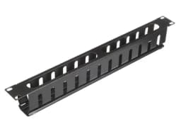 Кабельный органайзер 19 1U металлический с металл крышкой металл кольца черный SB SA 0020011