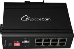 Неуправлемый 8-ми портовый PoE коммутатор SC-I-8GP-240-2G (A) SpaceCam