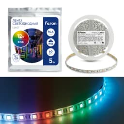 Cветодиодная LED лента Feron LS607 60SMD5050м 144Втм 5м IP65 12V RGB 27651