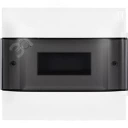 Practibox S Пластиковый щиток Встраиваемый (ЩРв-П) (в полые стены) 1X8 Дымчатая дверь