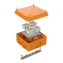 Коробка огнестойкая для о/п 40-0300-FR2.5-8 Е15-Е120 RAL2004 100х100х50 (14 шт/кор) Промрукав
