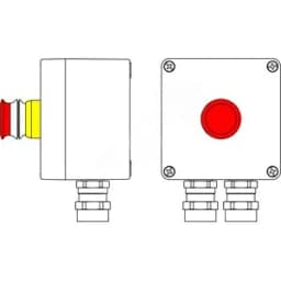 Взрывозащищенный пост управления из алюминия CPE-A-12 -(1xP3E(11)) -2x6018AASBKGM2SB(C)1Ex d e IIC T6 Gb / Ex tb IIIC T80°C Db IP66