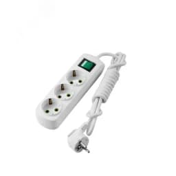 LETITIA Удлинитель с/з 3 входа 2 метра с выключателем