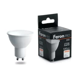 Лампа светодиодная FeronPRO LB1608 GU10 8W 2700K OSRAM LED 38092