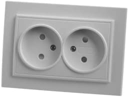 Розетка STEKKER PST10901301 2местная бз 220В 10А с защитной шторкой белая серия Эрна 39053