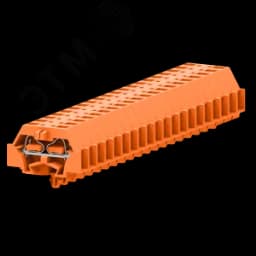 Клемма TB 1-1 с бок. подключ. с защелк. ножками, оранжевая