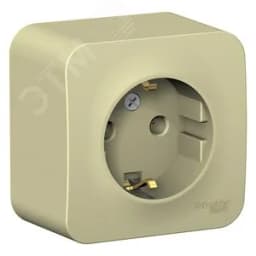 BLANCA О/У РОЗЕТКА с заземлением без шторок ИЗОЛ.ПЛ., 16А, 250В, БЕЖЕВЫЙ Systeme Electric