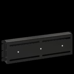 Корпус-панель с DIN-рейкой, 19 дюймов, 3U, 22 места, цвет черный (RAL 9005) SYSMATRIX DP 0003.900