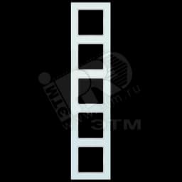 Рамка 5-я для горизонтальной/вертикальной установки  Серия- ACreation  Материал- стекло  Цвет- матовый белый