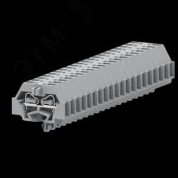 Клемма TB 1-1 с бок. подключ. с защелк. ножками, сечение 1,5 мм. кв., серая