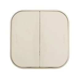 Переключатель проходной 2-кл. ОП Quteo 10А IP20 250В сл. кость Leg 782236